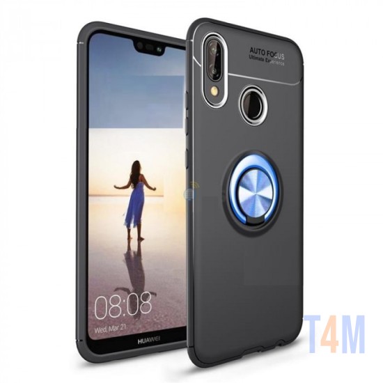 CAPA SILICONE AUTO FOCUS COM ANEL DE DEDO APPLE IPHONE X PRETO